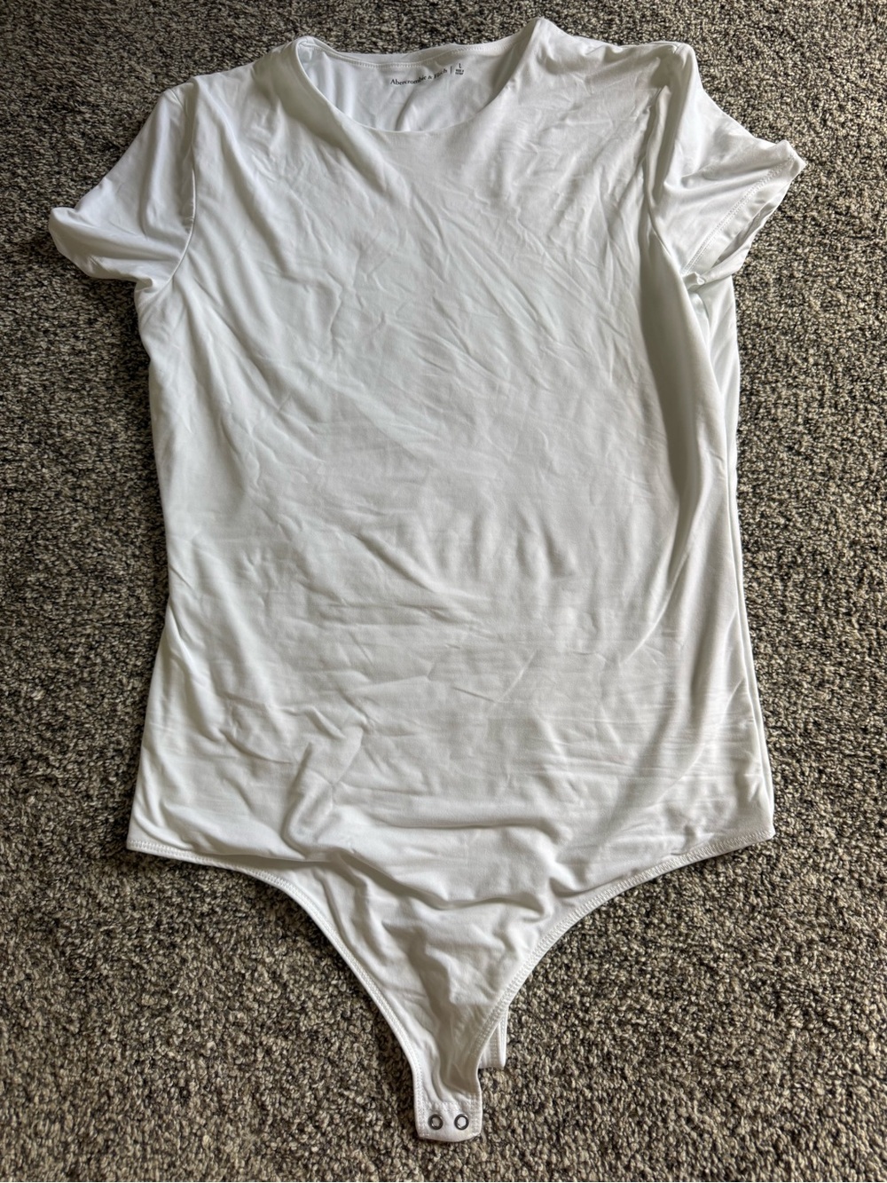 Abercrombie & Fitch White Scoop Neck Tee
